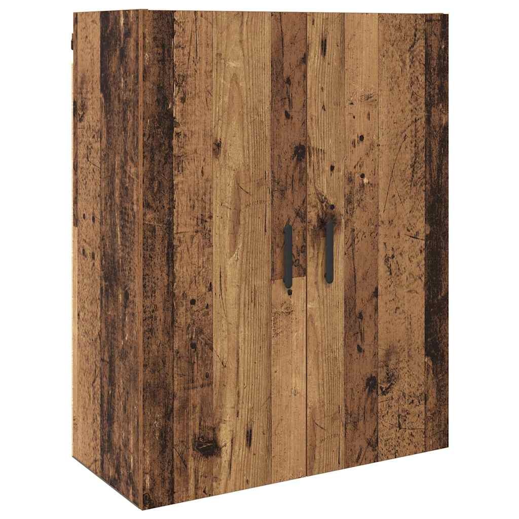 VidaXL Wandkast Wandgemonteerd Oudhout 69,5 x 34 x 90 cm Bewerkt hout