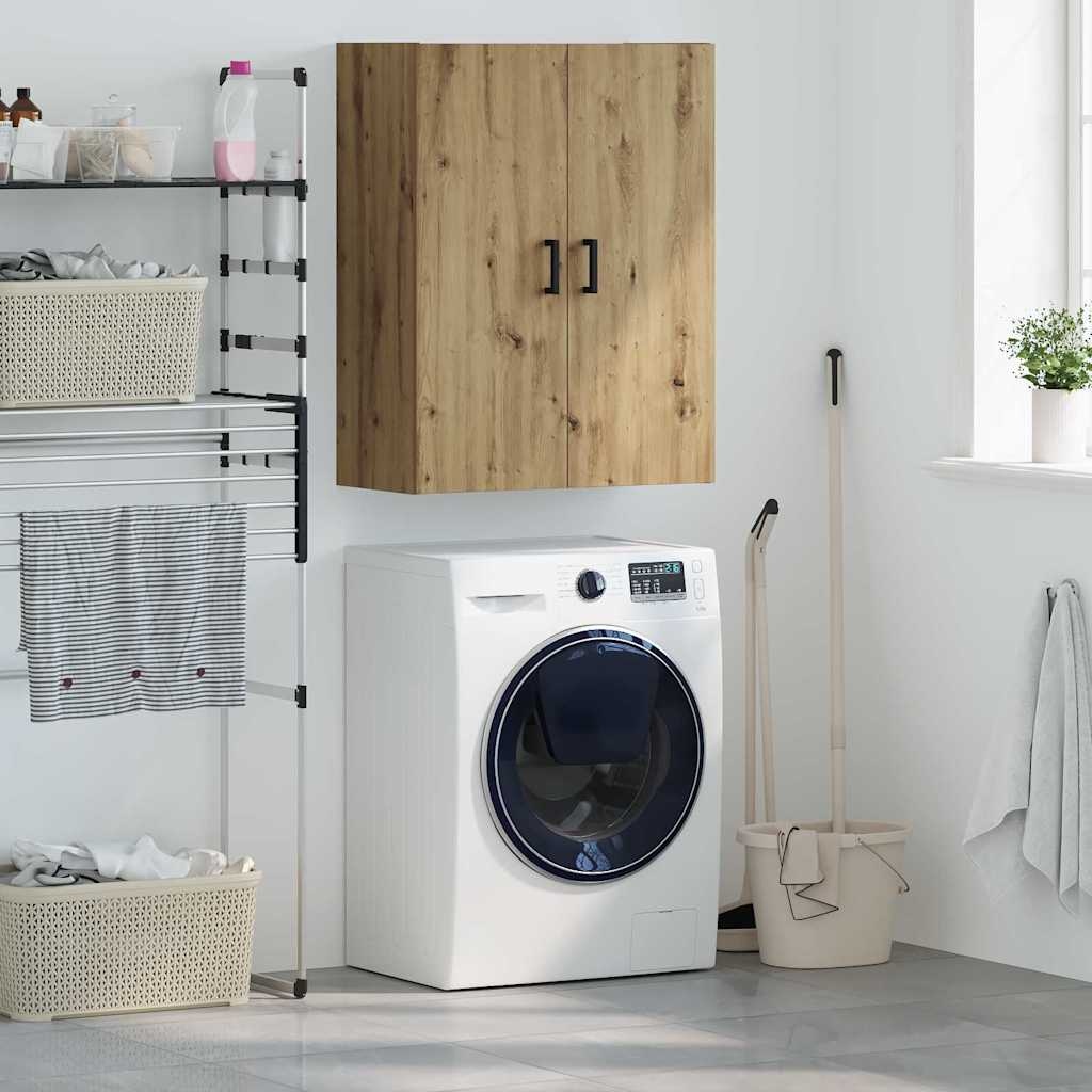 VidaXL Wandkast Artisan Eiken 69,5 x 34 x 90 cm Bewerkt hout