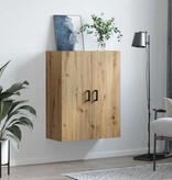 VidaXL Wandkast Artisan Eiken 69,5 x 34 x 90 cm Bewerkt hout