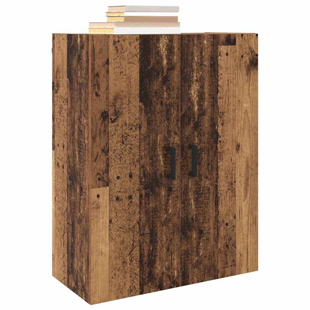 VidaXL Wandkast Wandgemonteerd Oudhout 69,5 x 34 x 90 cm Bewerkt hout