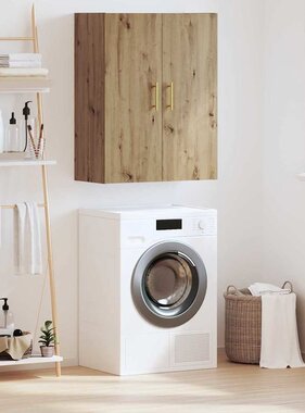 VidaXL Wandkast Artisan Eiken 69,5 x 34 x 90 cm Bewerkt hout