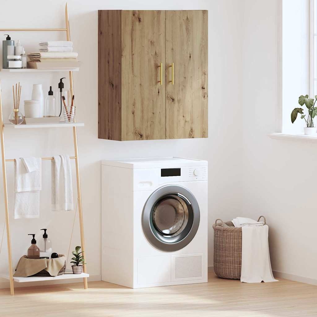 VidaXL Wandkast Artisan Eiken 69,5 x 34 x 90 cm Bewerkt hout