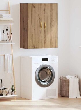 VidaXL Wandkast Artisan Eiken 69,5 x 34 x 90 cm Bewerkt hout