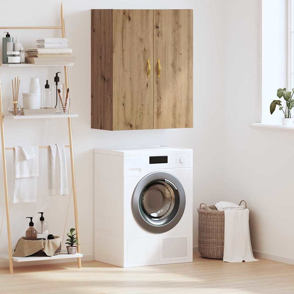 VidaXL Wandkast Artisan Eiken 69,5 x 34 x 90 cm Bewerkt hout