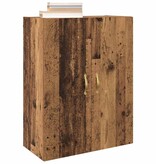 VidaXL Wandkast Wandgemonteerd Oudhout 69,5 x 34 x 90 cm Bewerkt hout