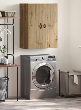 VidaXL Wandkast Artisan Eiken 69,5 x 34 x 90 cm Bewerkt hout