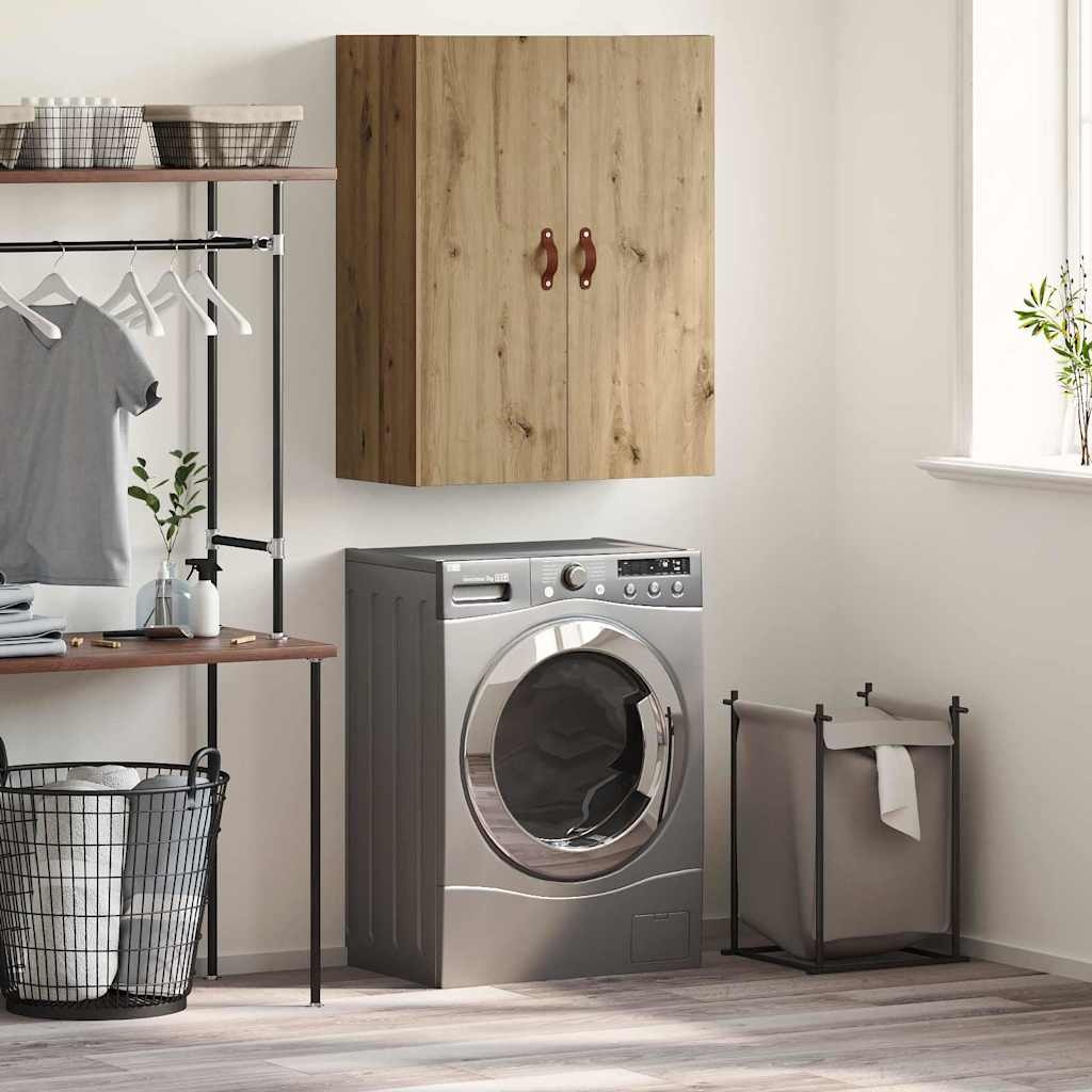 VidaXL Wandkast Artisan Eiken 69,5 x 34 x 90 cm Bewerkt hout