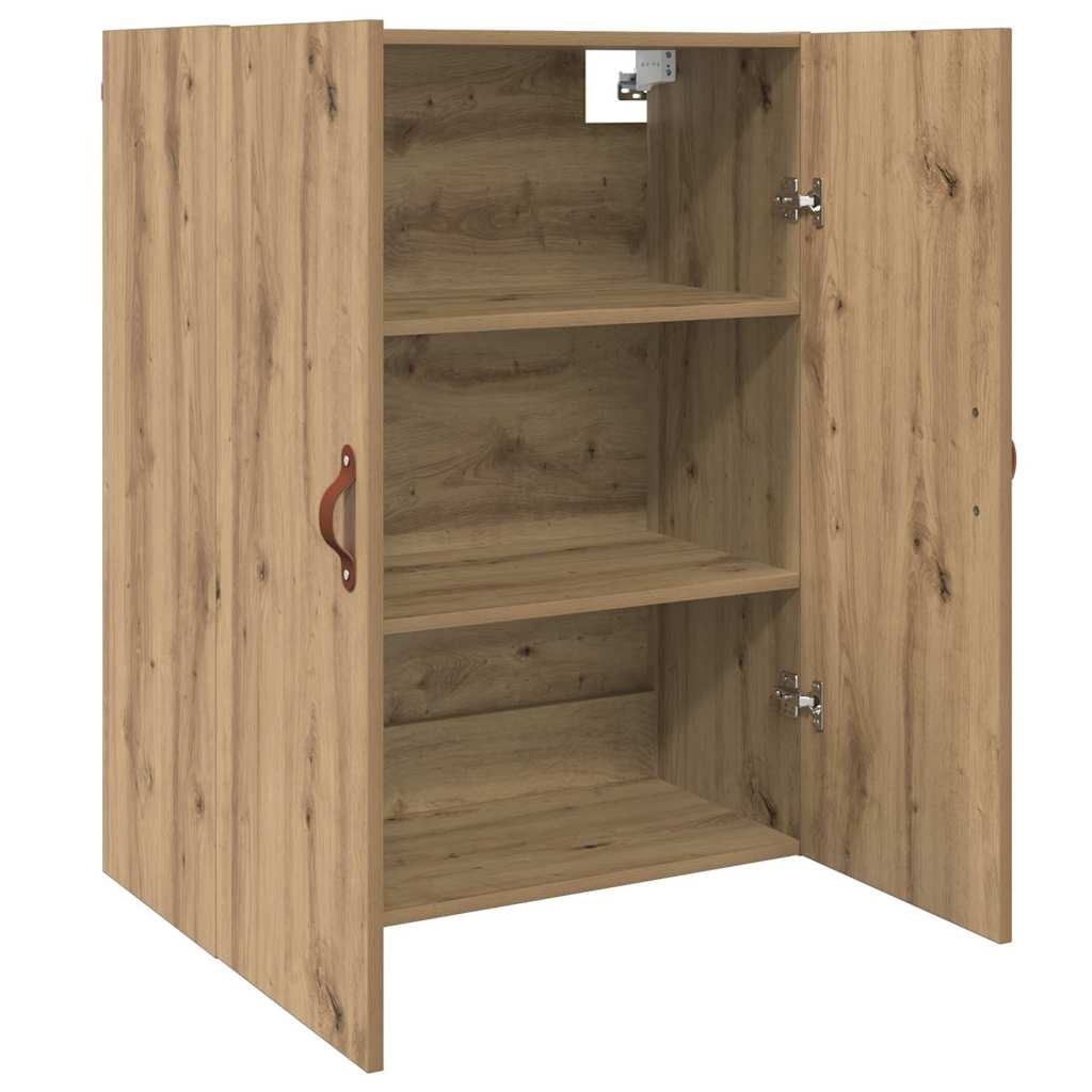 VidaXL Wandkast Artisan Eiken 69,5 x 34 x 90 cm Bewerkt hout