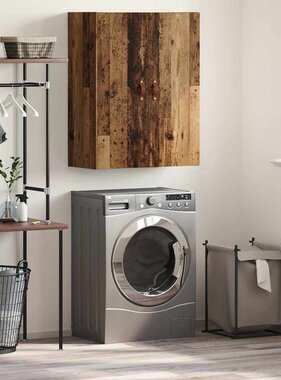 VidaXL Wandkast Wandgemonteerd Oudhout 69,5 x 34 x 90 cm Bewerkt hout