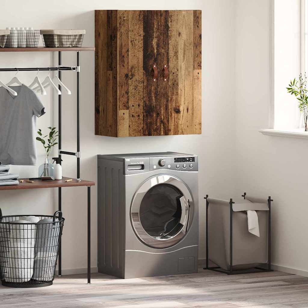 VidaXL Wandkast Wandgemonteerd Oudhout 69,5 x 34 x 90 cm Bewerkt hout