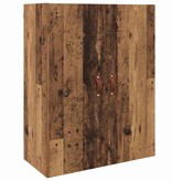 VidaXL Wandkast Wandgemonteerd Oudhout 69,5 x 34 x 90 cm Bewerkt hout
