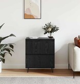 VidaXL Dressoir Zwart 60 x 35 x 70 cm Bewerkt hout