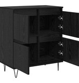VidaXL Dressoir Zwart 60 x 35 x 70 cm Bewerkt hout