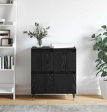 VidaXL Dressoir Zwart 60 x 35 x 70 cm Bewerkt hout