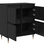 VidaXL Dressoir Zwart 60 x 35 x 70 cm Bewerkt hout