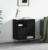 VidaXL Dressoir Zwart eiken 60 x 35 x 70 cm Bewerkt hout