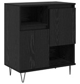 VidaXL Dressoir Zwart eiken 60 x 35 x 70 cm Bewerkt hout