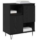 VidaXL Dressoir Zwart eiken 60 x 35 x 70 cm Bewerkt hout