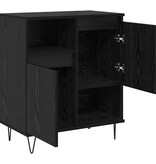 VidaXL Dressoir Zwart eiken 60 x 35 x 70 cm Bewerkt hout