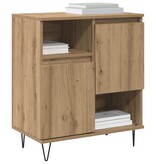 VidaXL Dressoir artisanaal eikenkleurig 60 x 35 x 70 cm Bewerkt hout