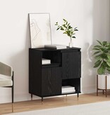 VidaXL Dressoir Zwart eiken 60 x 35 x 70 cm Bewerkt hout