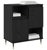 VidaXL Dressoir Zwart eiken 60 x 35 x 70 cm Bewerkt hout