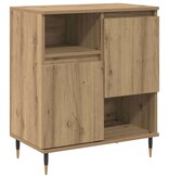VidaXL Dressoir artisanaal eikenkleurig 60 x 35 x 70 cm Bewerkt hout
