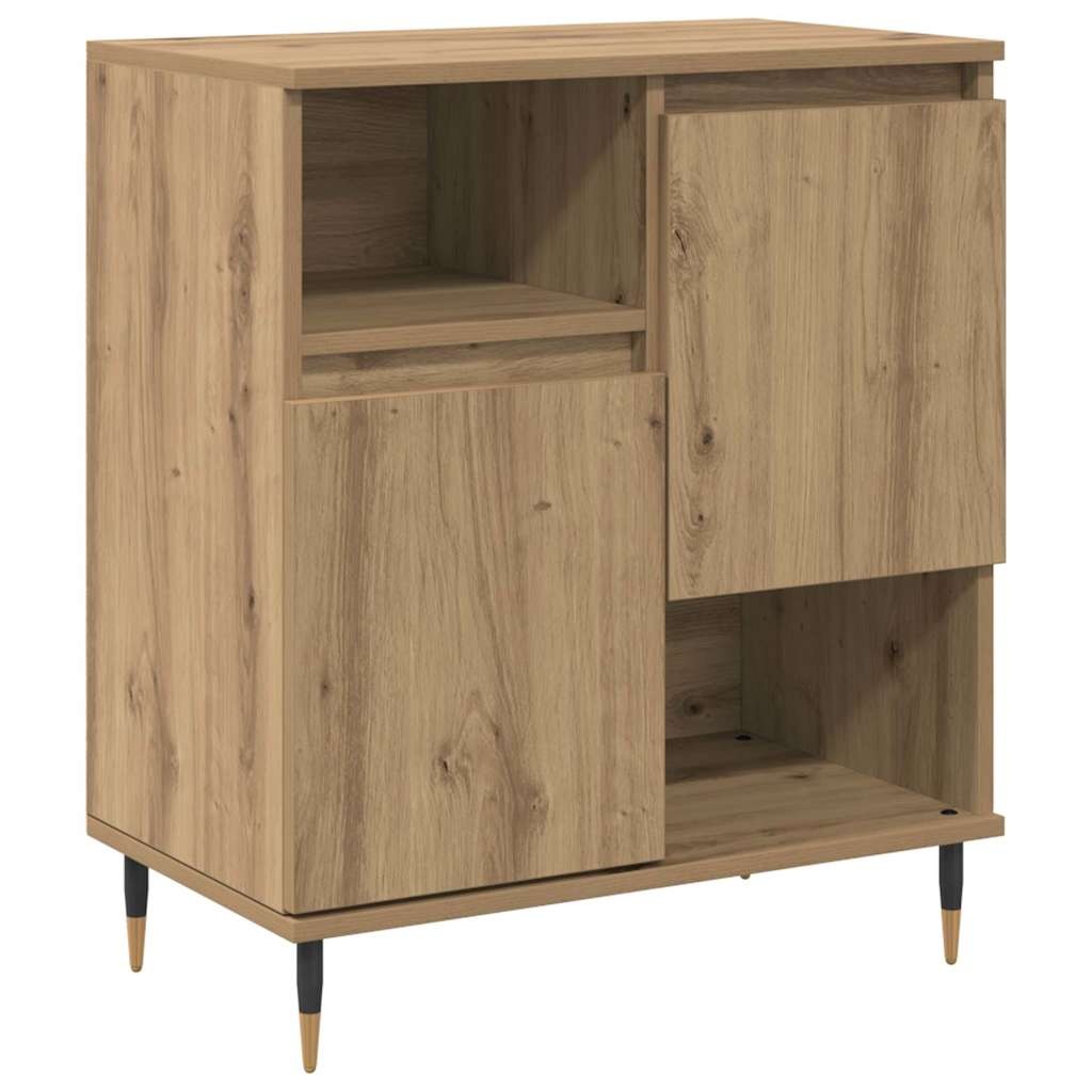 VidaXL Dressoir artisanaal eikenkleurig 60 x 35 x 70 cm Bewerkt hout