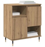 VidaXL Dressoir artisanaal eikenkleurig 60 x 35 x 70 cm Bewerkt hout