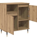 VidaXL Dressoir artisanaal eikenkleurig 60 x 35 x 70 cm Bewerkt hout