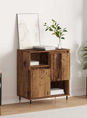 VidaXL Dressoir Oud hout 60 x 35 x 70 cm Bewerkt hout