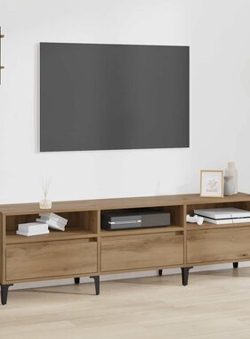 VidaXL TV-kast Artisan Eiken 150 x 30 x 45 cm Gemonteerd hout en ijzer