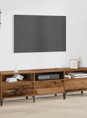 VidaXL TV-kast Oud Hout 150 x 30 x 45 cm Gemonteerd hout en ijzer