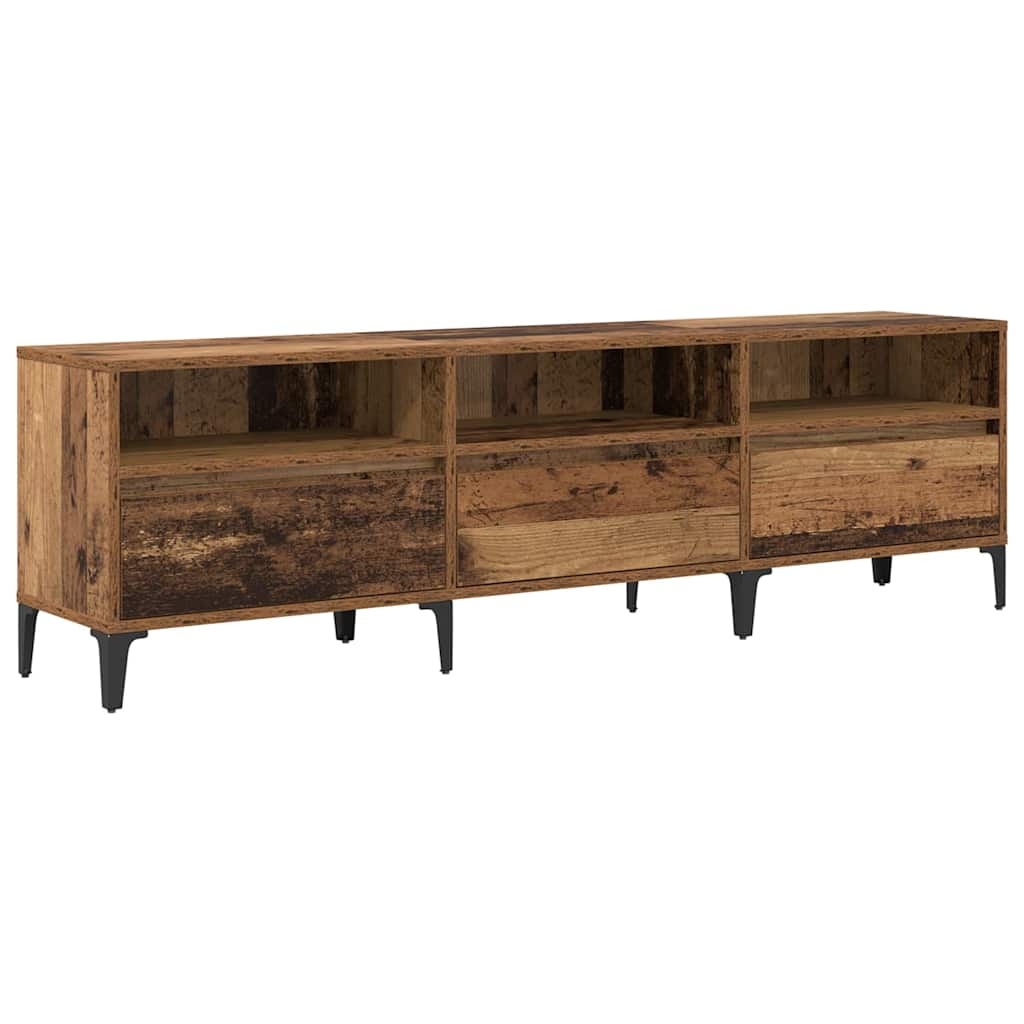 VidaXL TV-kast Oud Hout 150 x 30 x 45 cm Gemonteerd hout en ijzer
