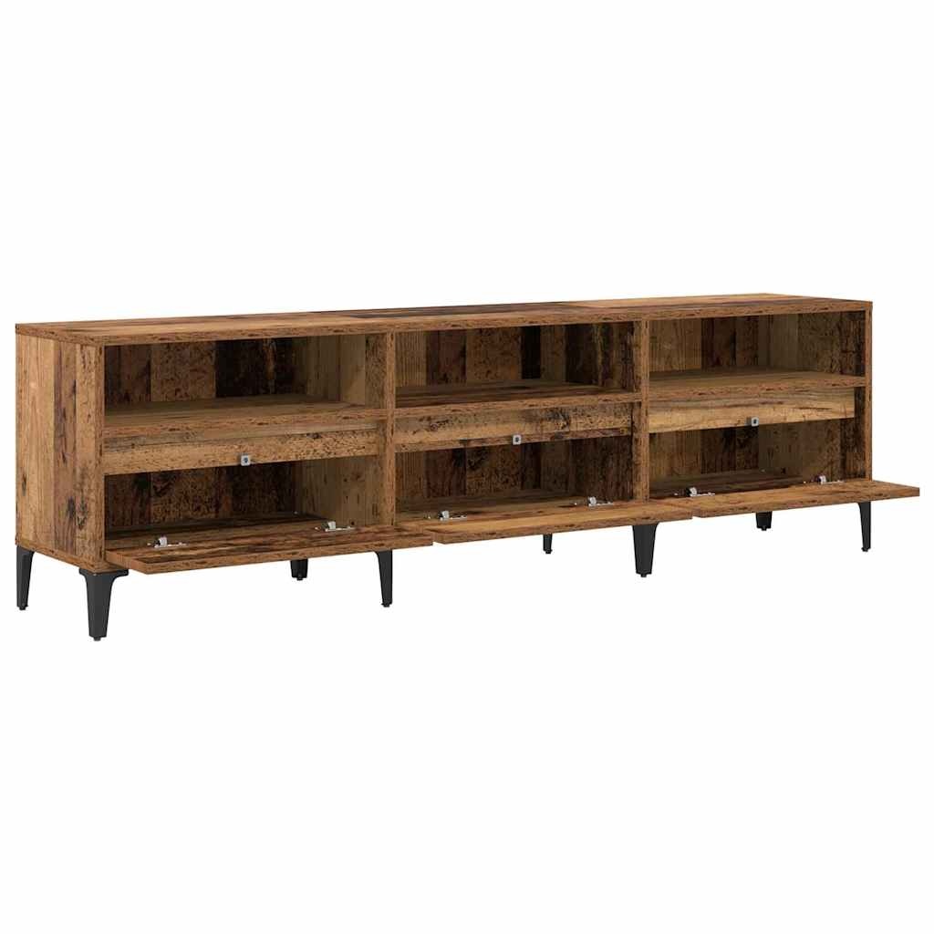 VidaXL TV-kast Oud Hout 150 x 30 x 45 cm Gemonteerd hout en ijzer