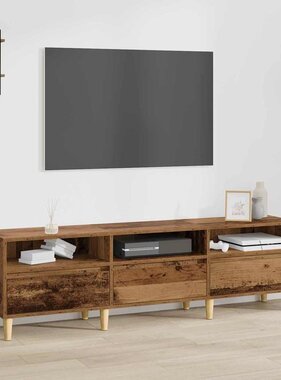 VidaXL TV-kast met lade Oud Hout 150 x 30 x 45 cm Bewerkt hout