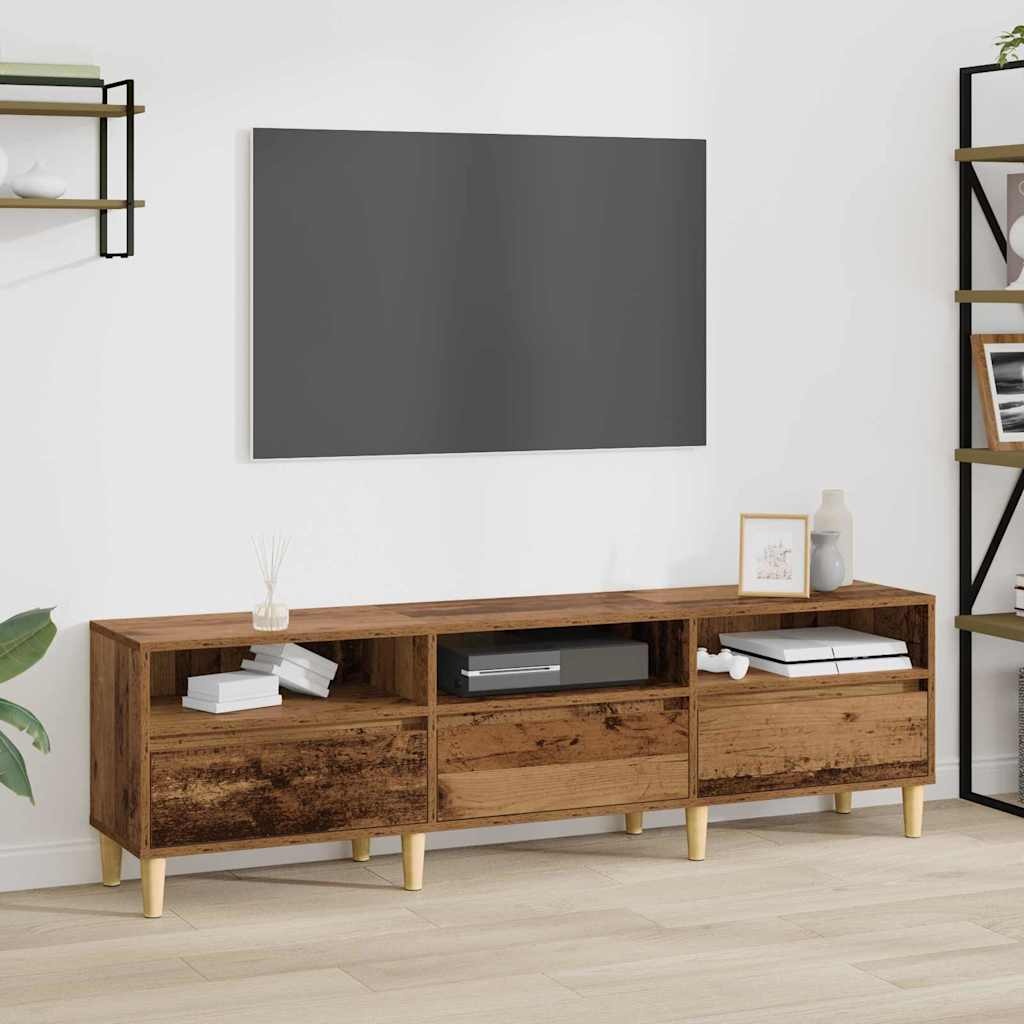 VidaXL TV-kast met lade Oud Hout 150 x 30 x 45 cm Bewerkt hout