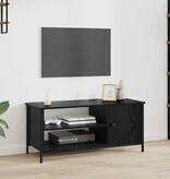 VidaXL TV-kast Zwart Eiken 100 x 40 x 45 cm Bewerkt hout
