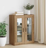 VidaXL Hangende Wandkast Bruin 69.5 x 34 x 90 cm Bewerkt hout