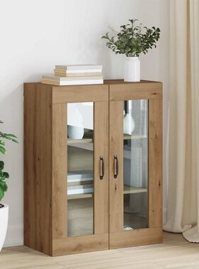 VidaXL Hangende Wandkast Bruin 69.5 x 34 x 90 cm Bewerkt hout