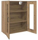 VidaXL Hangende Wandkast Bruin 69.5 x 34 x 90 cm Bewerkt hout