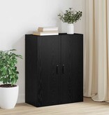 VidaXL Hangkast Zwart eiken 69.5 x 34 x 90 cm Bewerkt hout