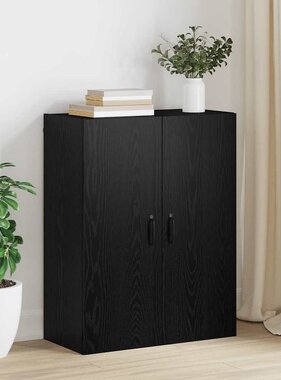 VidaXL Hangkast Zwart eiken 69.5 x 34 x 90 cm Bewerkt hout
