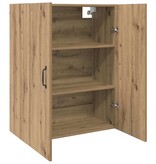 VidaXL Hangkast artisanaal eikenkleurig 69.5 x 34 x 90 cm Bewerkt hout