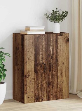 VidaXL Hangkast Wandgemonteerd Oud hout 69.5 x 34 x 90 cm Bewerkt hout