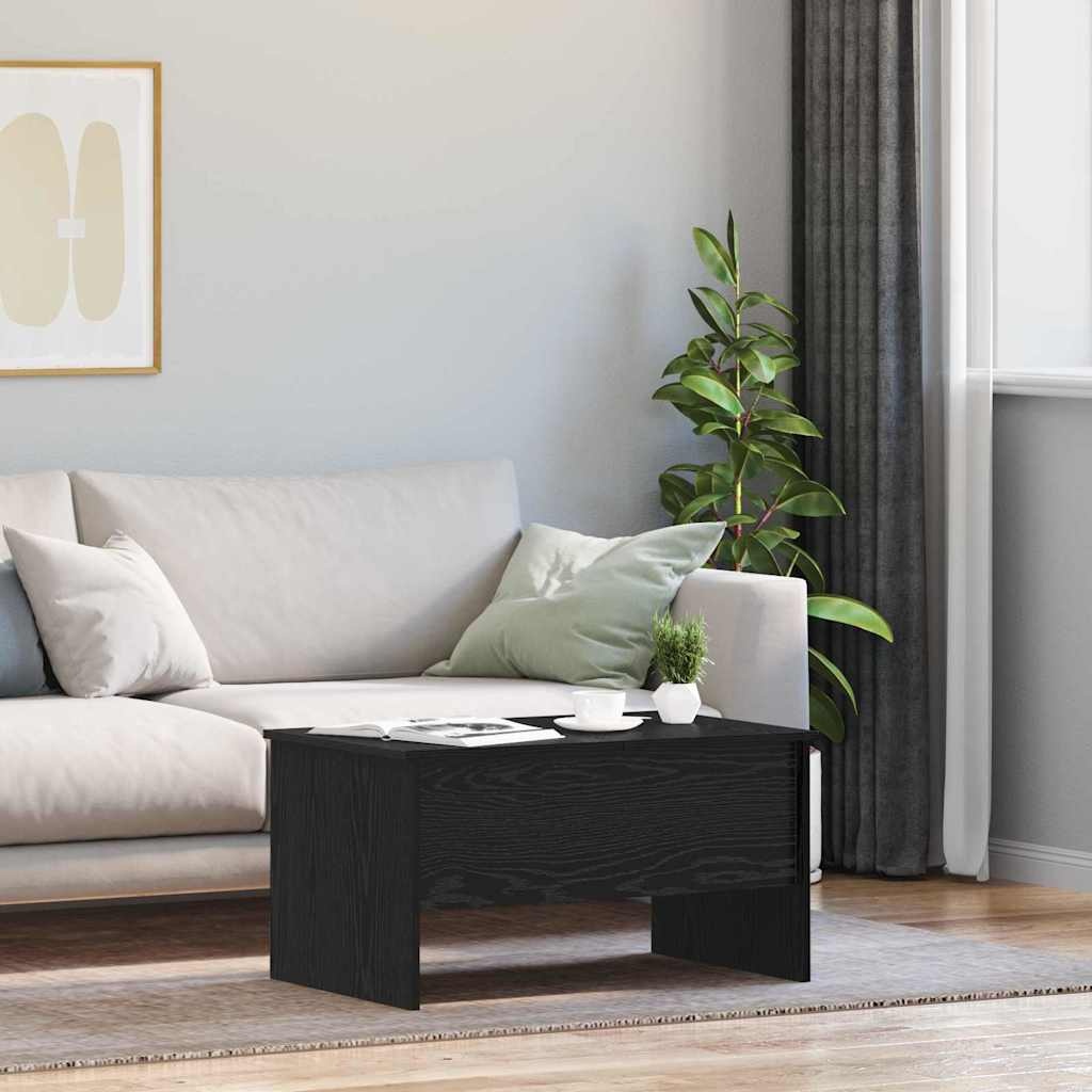 VidaXL Salontafel Zwart Eiken 102 x 50,5 x 46,5 cm Bewerkt hout