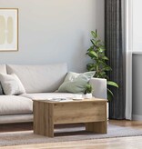 VidaXL Salontafel Artisan Eiken 102 x 50,5 x 46,5 cm Bewerkt hout