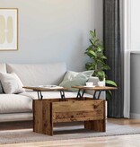 VidaXL Salontafel Oud Hout 102 x 50,5 x 46,5 cm Bewerkt hout