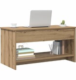 VidaXL Salontafel Artisan Eiken 80 x 50,5 x 41,5 cm Bewerkt hout
