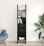 VidaXL Boekenkast Zwart eiken 40 x 35 x 180 cm Bewerkt hout